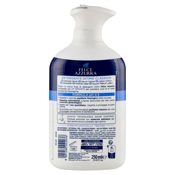 Felce Azzurra Classico Detergente Intimo 250ml