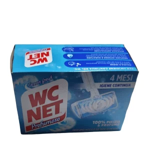 wcnet tavolette 4pz fronte modificato Wc Net Tavoletta Profumoso 3 Effect, Detergente Igienizzante Ocean Fresh, 4 Pz